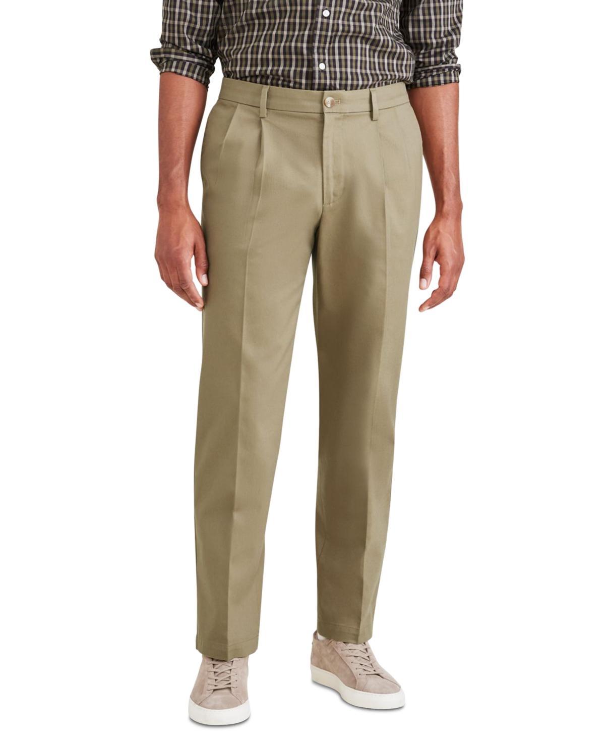 Dockers Mens Signature Classic Fit Pleated Iron Free Pants with Stain Defender Product Image