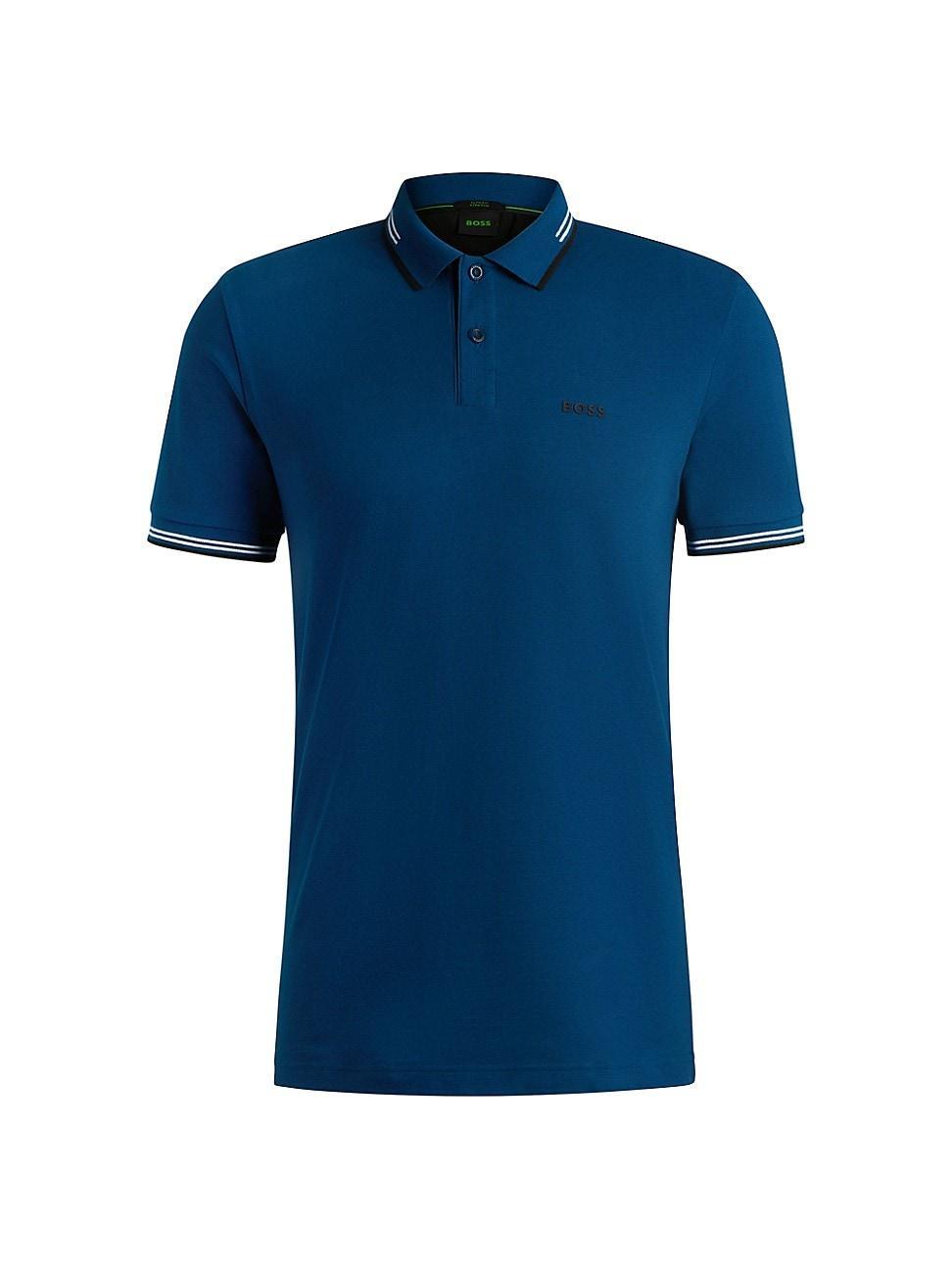 Mens Stretch Cotton Slim Fit Polo Shirt Product Image