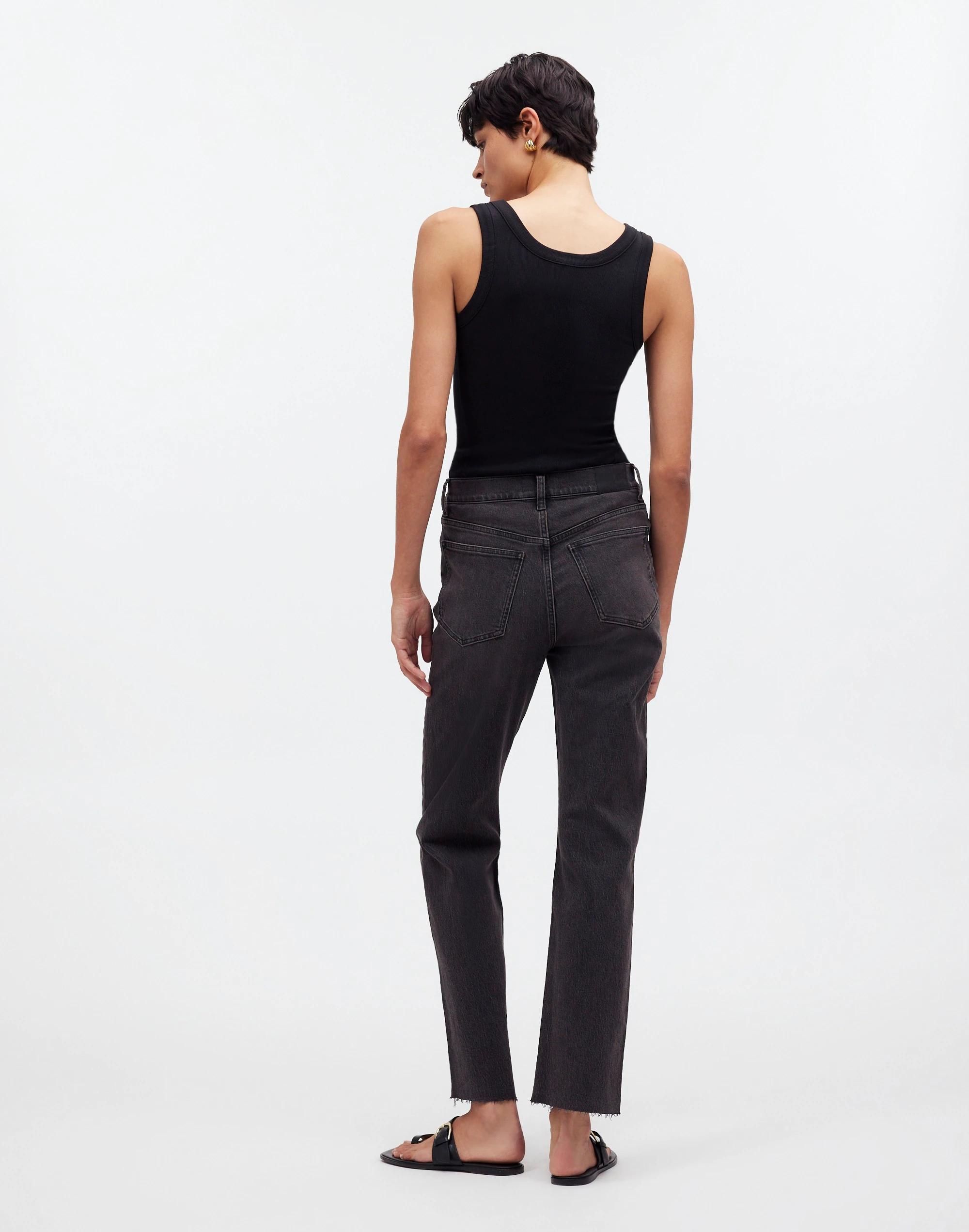 The '90s Straight Crop Jean in Washed Black Product Image