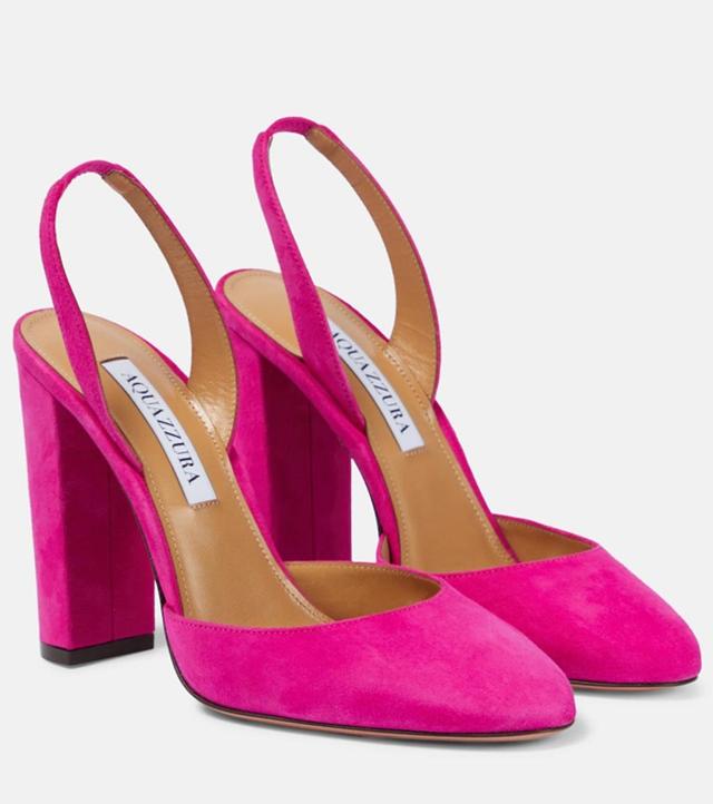 Talita 105 Suede Slingback Pumps In Pink Product Image