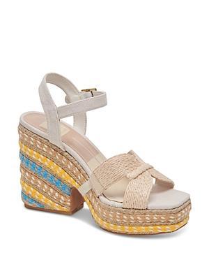 Dolce Vita Cale Woven Raffia Platform Sandal Product Image