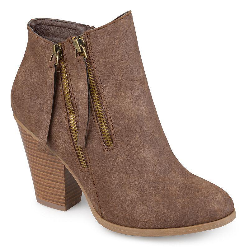 Journee Collection Vally Womens Ankle Boots Brown Product Image