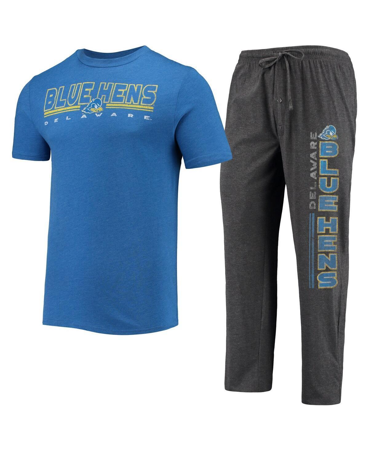 Mens Concepts Sport Heathered Charcoal/Royal Pitt Panthers Meter T-Shirt & Pants Sleep Set Grey Product Image