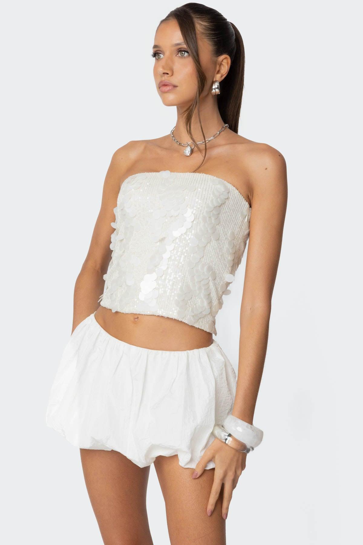 Samara Sequin Strapless Top Product Image