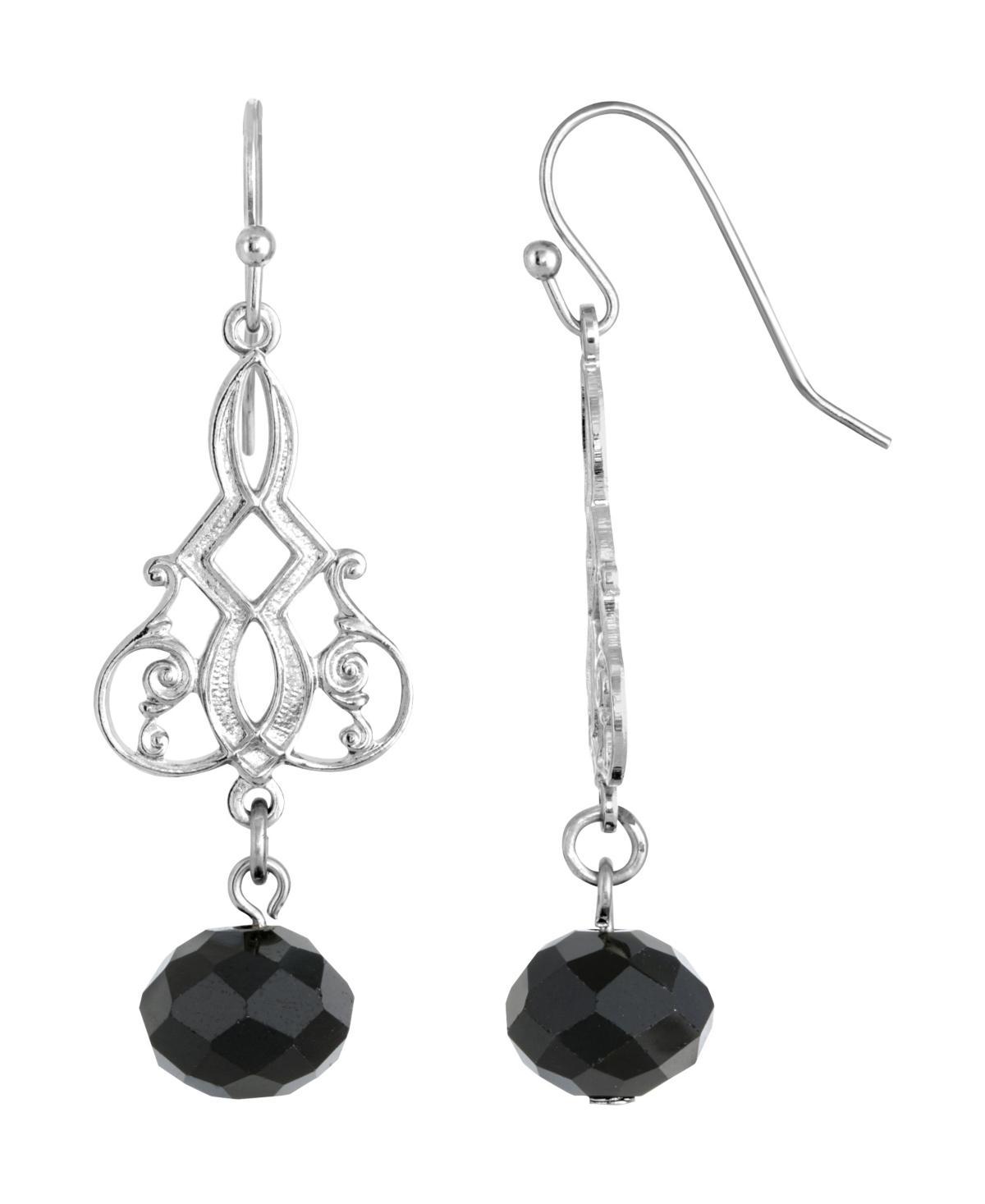 2028 Silver-Tone Drop Earrings Product Image