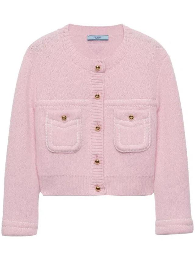 Cashmere Cardigan In Pink Product Image