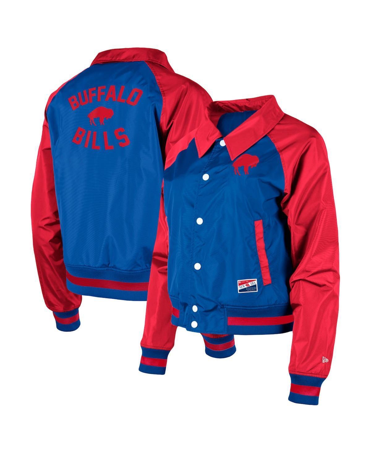 Womens New Era Royal Buffalo Bills Coaches Raglan Full-Snap Jacket Product Image