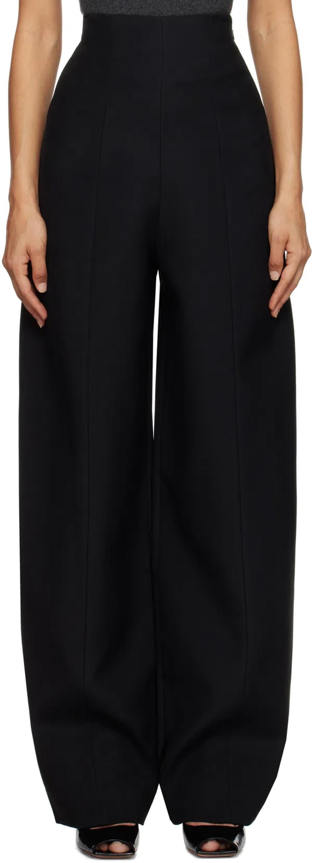 KHAITE Black Lennerd Trousers In 200 Black product image