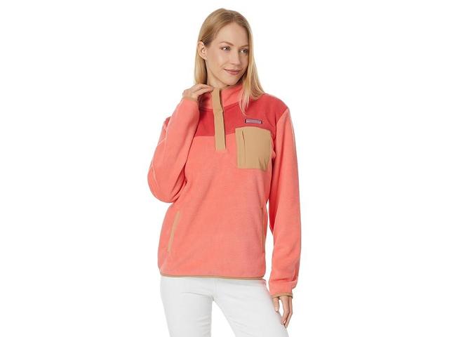 Vineyard Vines Fleece 1/4 Zip (Just Peachy) Women's Sweater Product Image