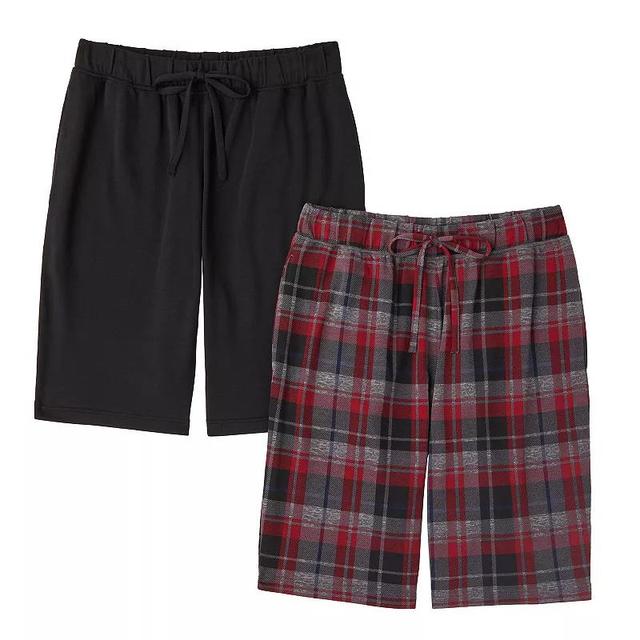 Mens Cuddl Duds 2-Pack French Terry Printed Pajama Shorts Set Product Image