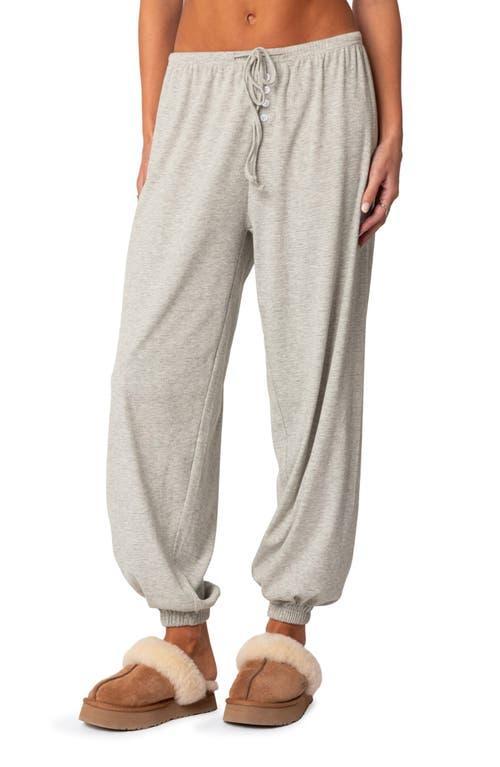 EDIKTED Rosanna Tie Waist Waffle Sweatpants Product Image