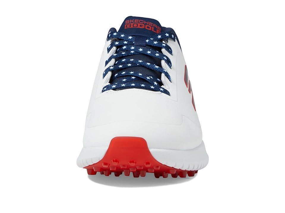 Skechers GO GOLF Max 2 (White/Navy/Red) Men's Golf Shoes Product Image