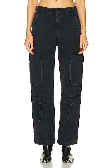 Citizens of Humanity - Delena Cotton-Blend Cargo Pants - BlackModa Operandi Product Image