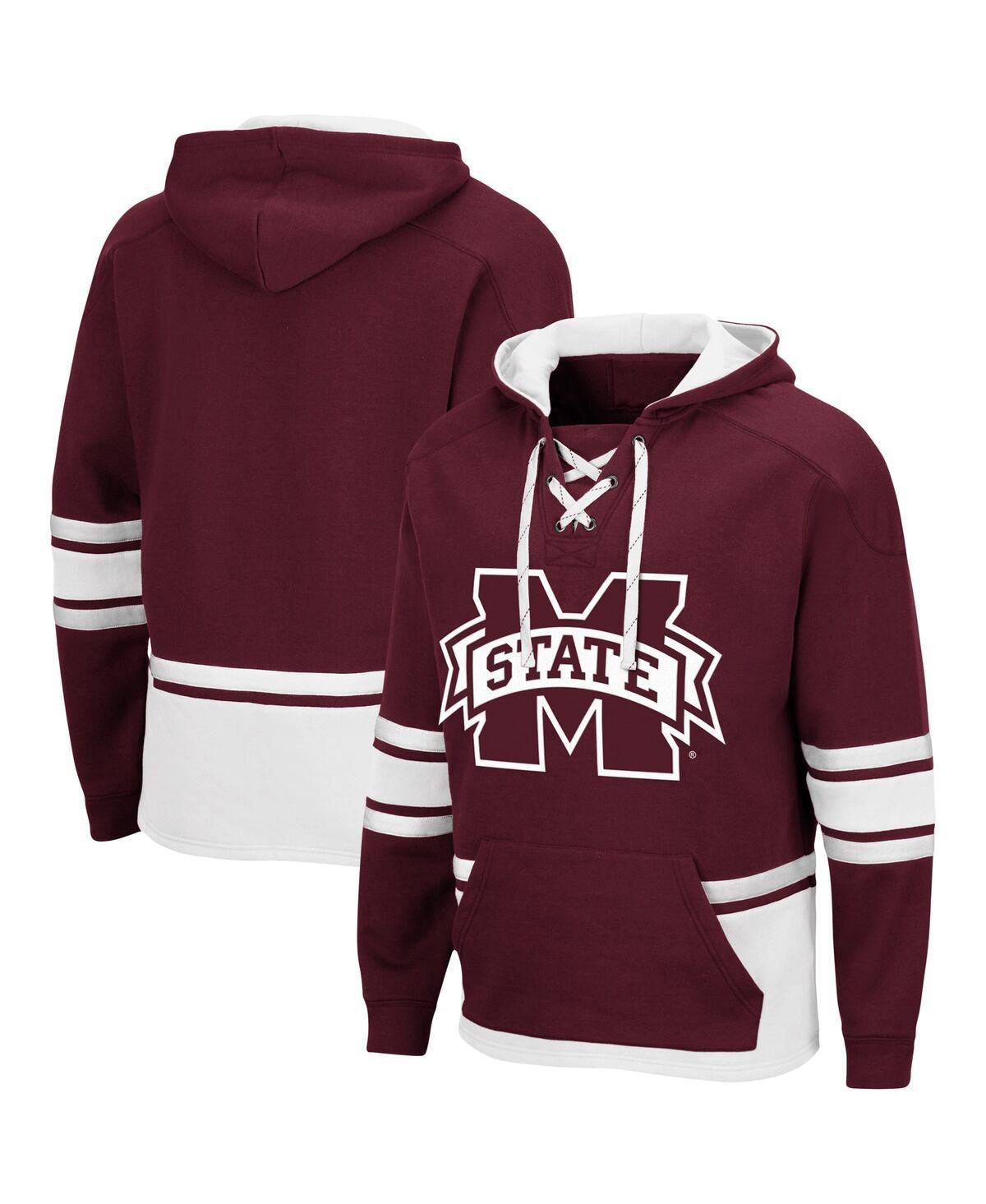 Mens Colosseum Maroon Mississippi State Bulldogs Lace Up 3.0 Pullover Hoodie Product Image