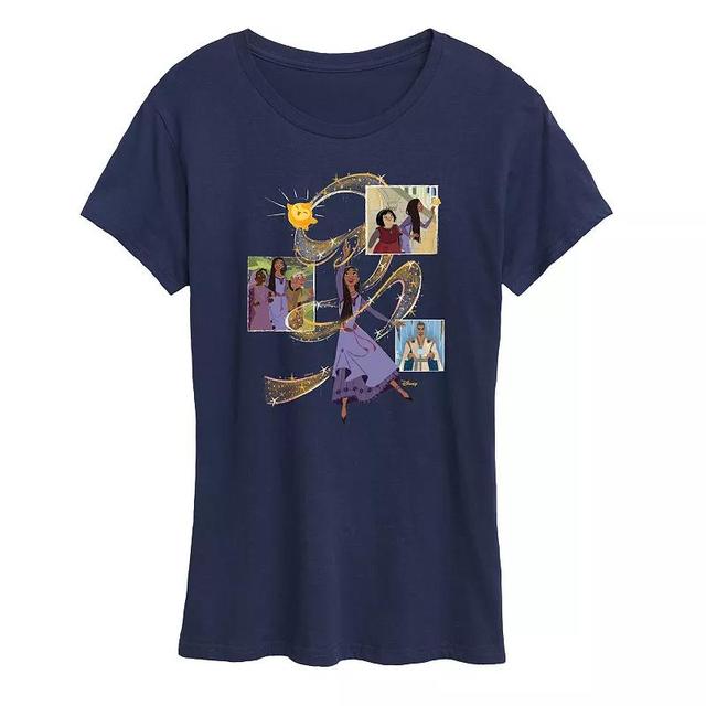 Disneys Wish Asha Womens Friends Graphic Tee, Girls Product Image