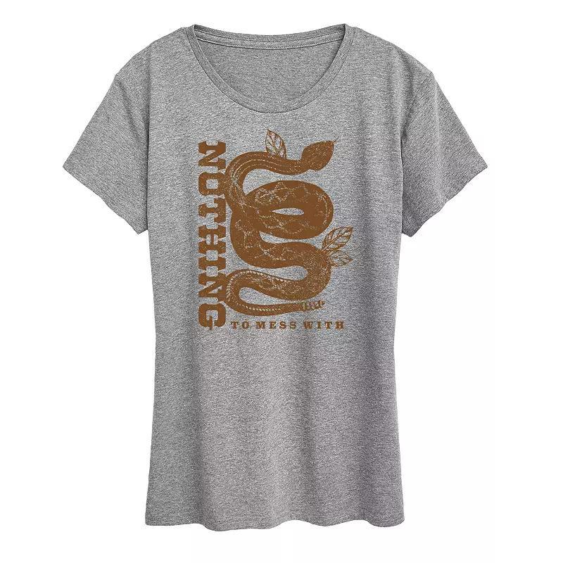 Womens Snake Nothing To Mess With Graphic Tee Product Image