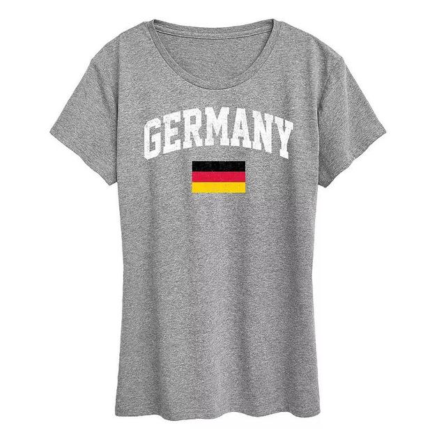 Womens Germany Flag Graphic Tee Grey Gray Product Image