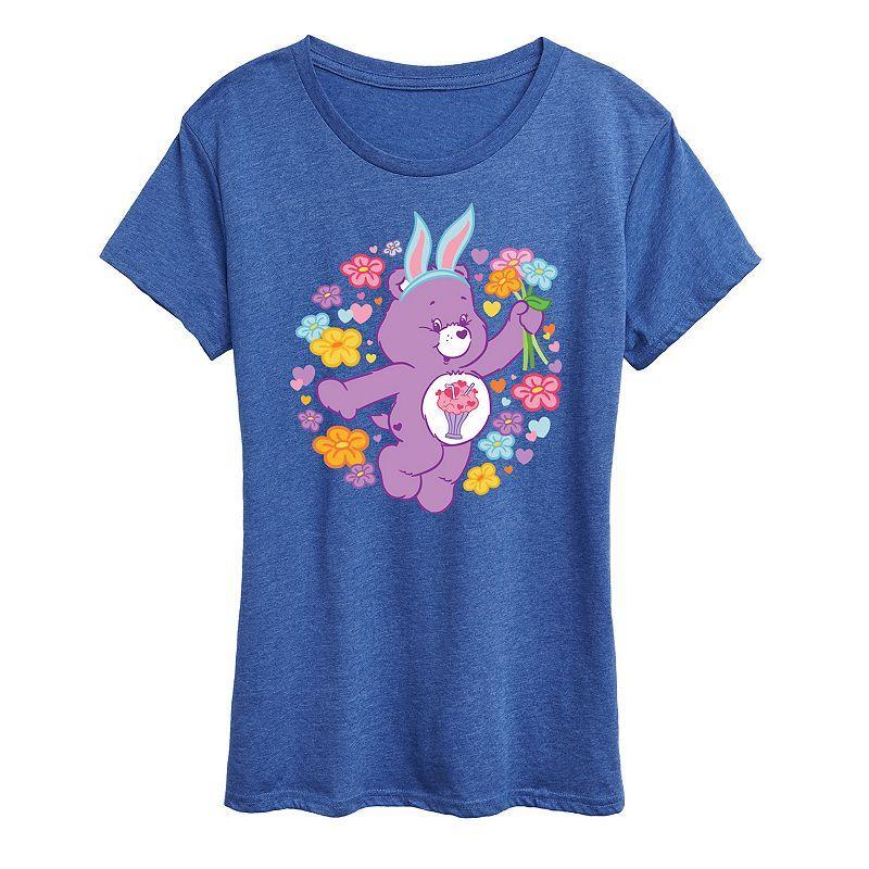 Womens Care Bears Bunny Bear Graphic Tee Blue Product Image