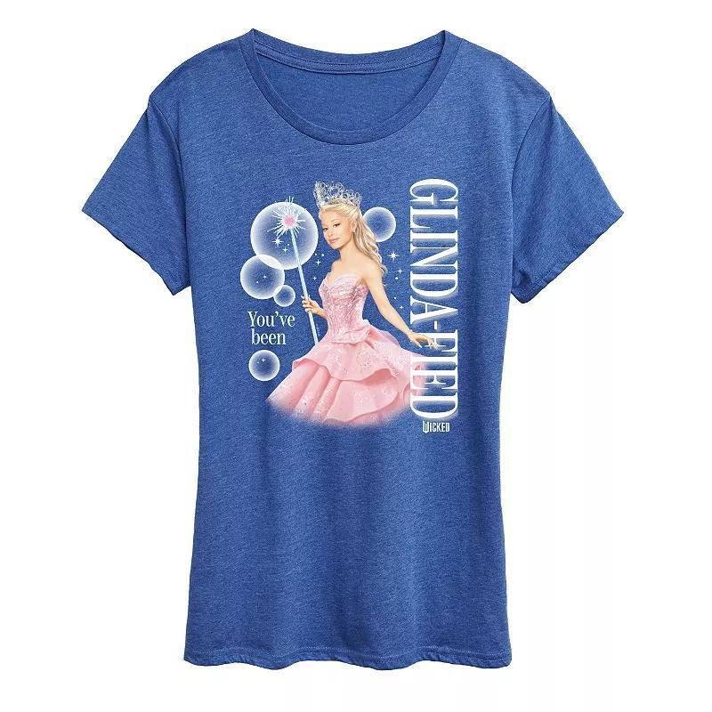 Womens Wicked Youve Been Glinda-Fied Graphic Tee Grey Blue Product Image