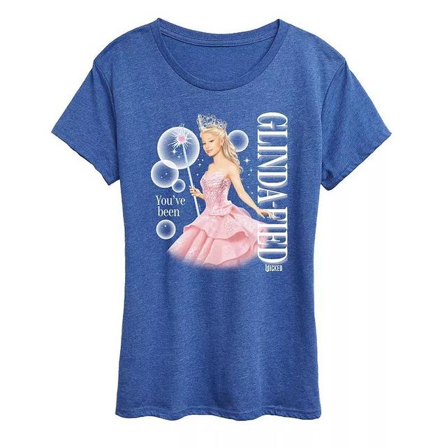 Womens Wicked Youve Been Glinda-Fied Graphic Tee Grey Blue Product Image