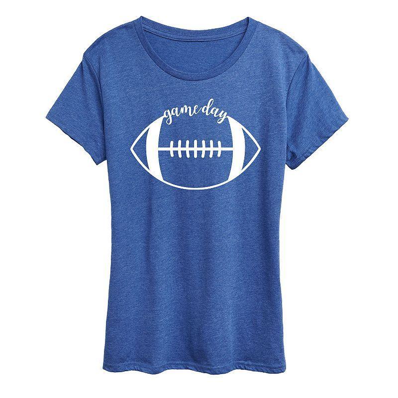 Womens Game Day Football Graphic Tee Red Product Image