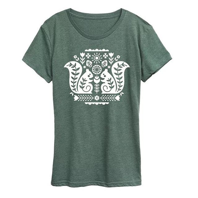 Womens Scandinavian Squirrels Flowy Tee Product Image