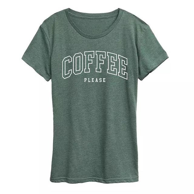 Plus Coffee Please Graphic Tee, Womens Med Red Product Image