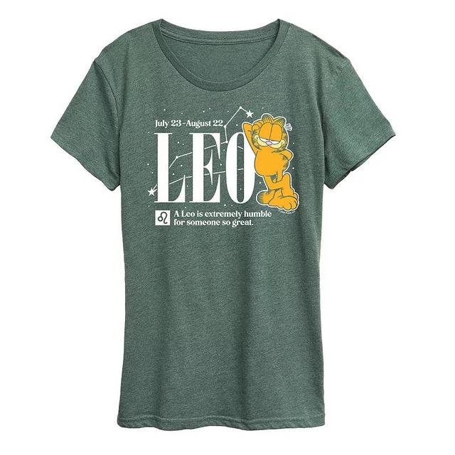 Womens Garfield Leo Graphic Tee Blue Product Image