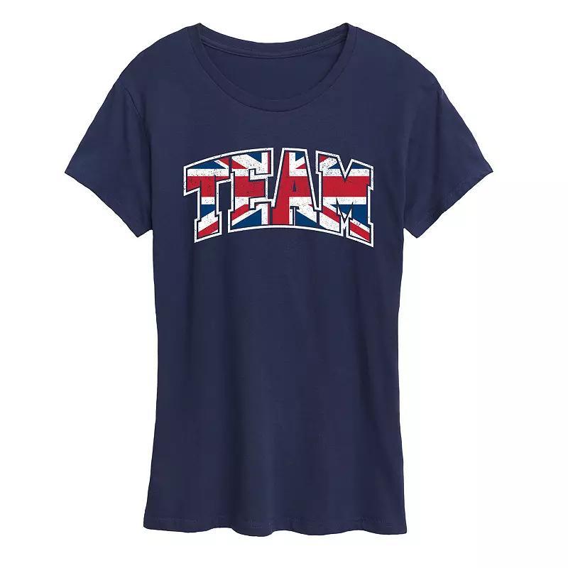 Womens Team Great Britain Graphic Tee Blue Product Image