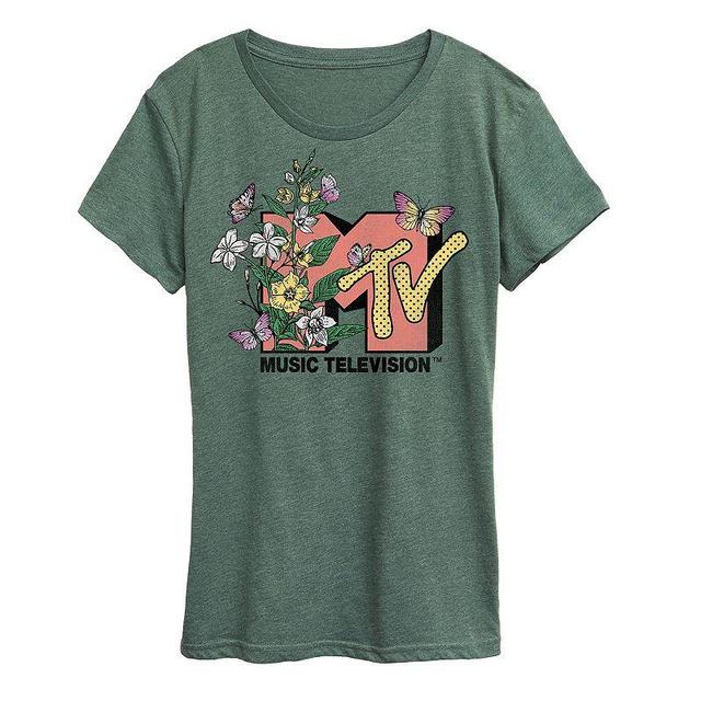 Womens MTV Botanical Art Graphic Tee Product Image