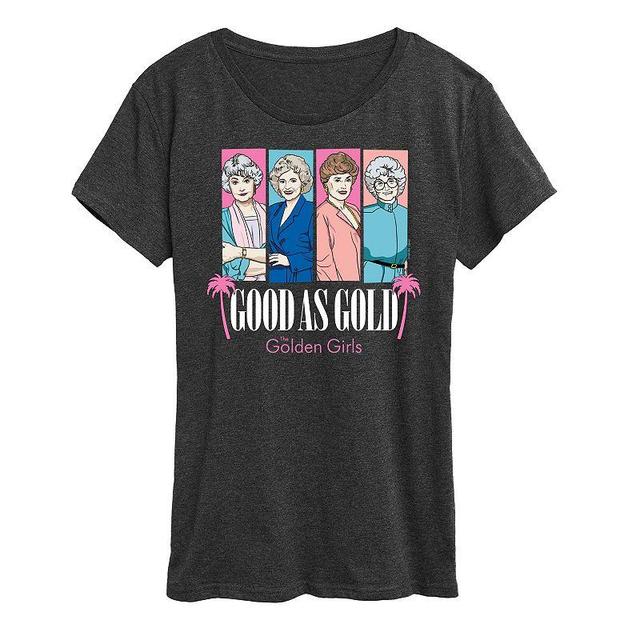 Womens Golden Girls Good As Gold Graphic Tee, Girls Heather Grey Product Image