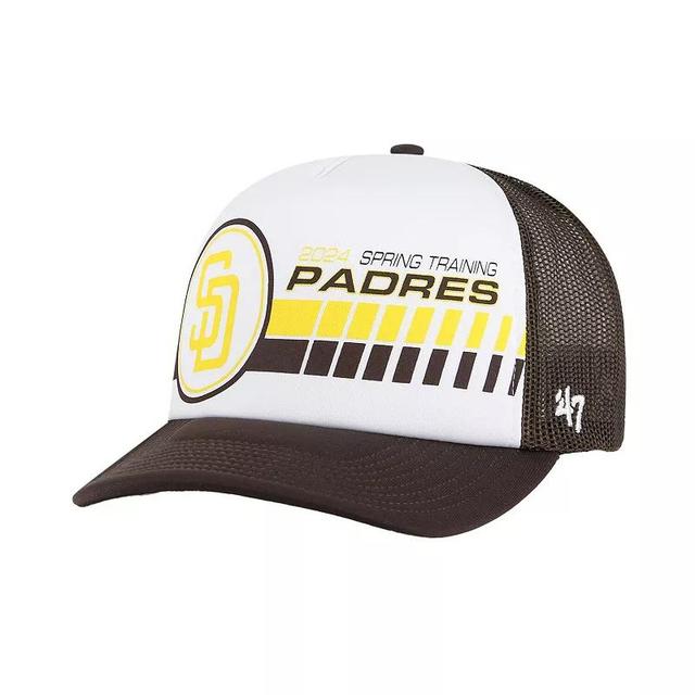 Mens 47 /Brown San Diego Padres 2024 Spring Training Foam Trucker Adjustable Hat Product Image