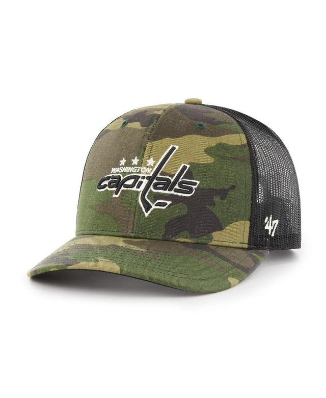 Mens 47 Brand Camo Washington Capitals Trucker Snapback Hat - Camo Product Image