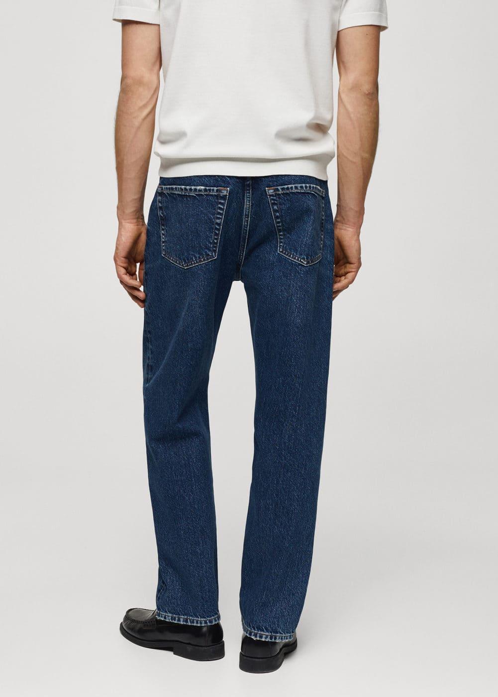 MANGO MAN - Regular fit dark wash jeans dark blueMen Product Image