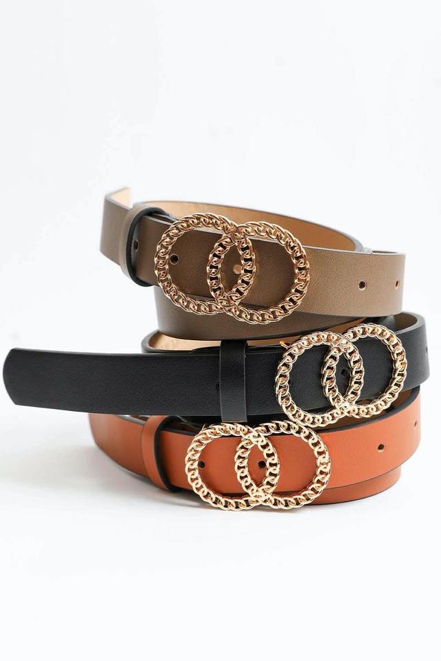 Double Chain Ring Buckle Belt Product Image