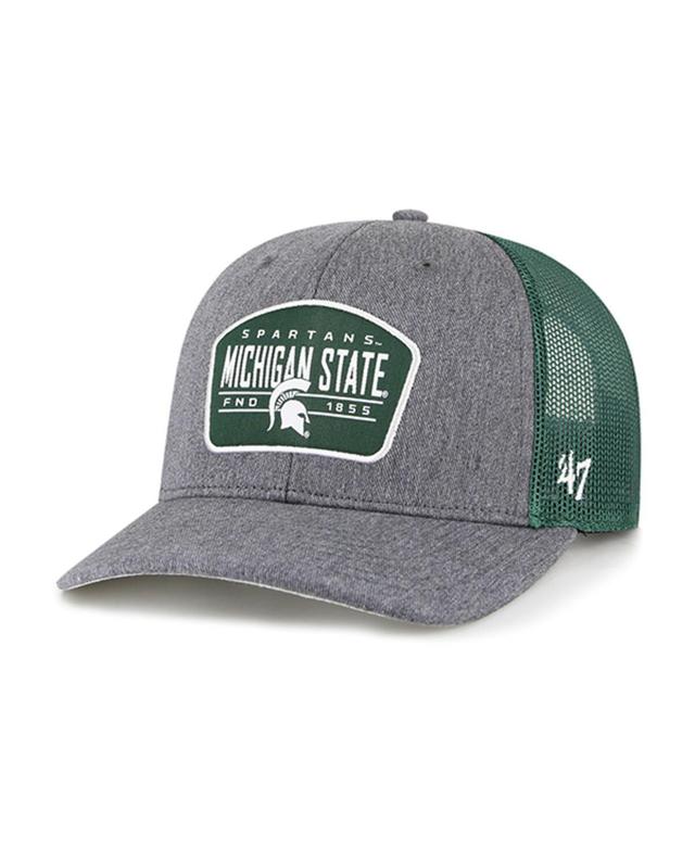 Mens 47 Brand Charcoal Michigan State Spartans Slate Trucker Snapback Hat Product Image