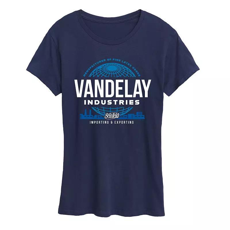 Womens Seinfeld Vandelay Industries Graphic Tee Blue Product Image