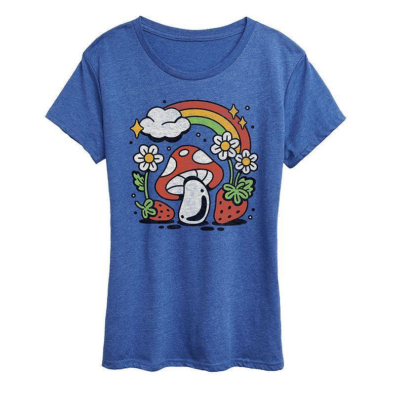 Disneys Minnie & Figaro Plus Graphic Tee, Womens Grey Royal Blue Product Image