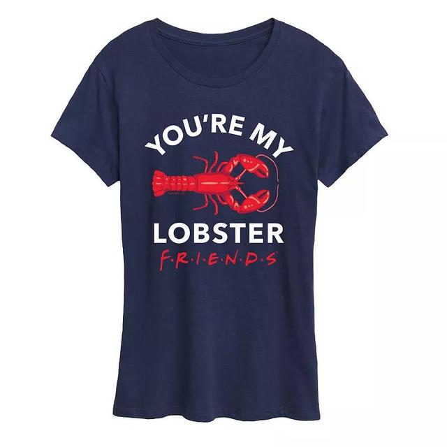 Womens Friends Youre My Lobster Graphic Tee Blue Product Image