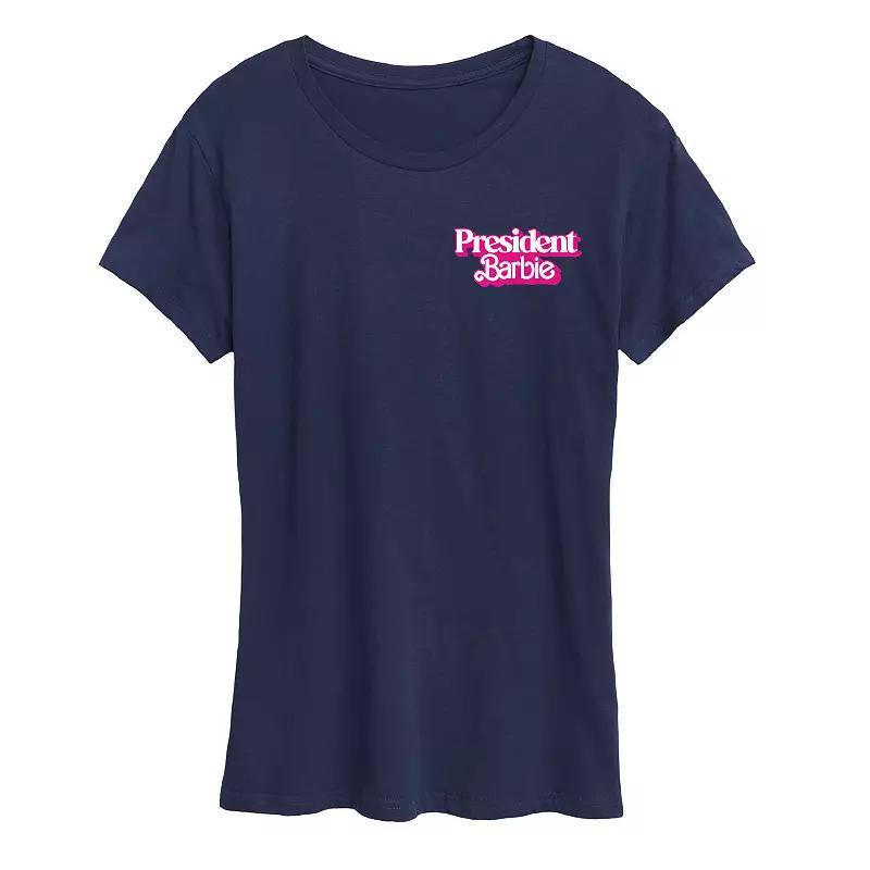 Womens Barbie The Movie President Graphic Tee, Girls Blue Product Image