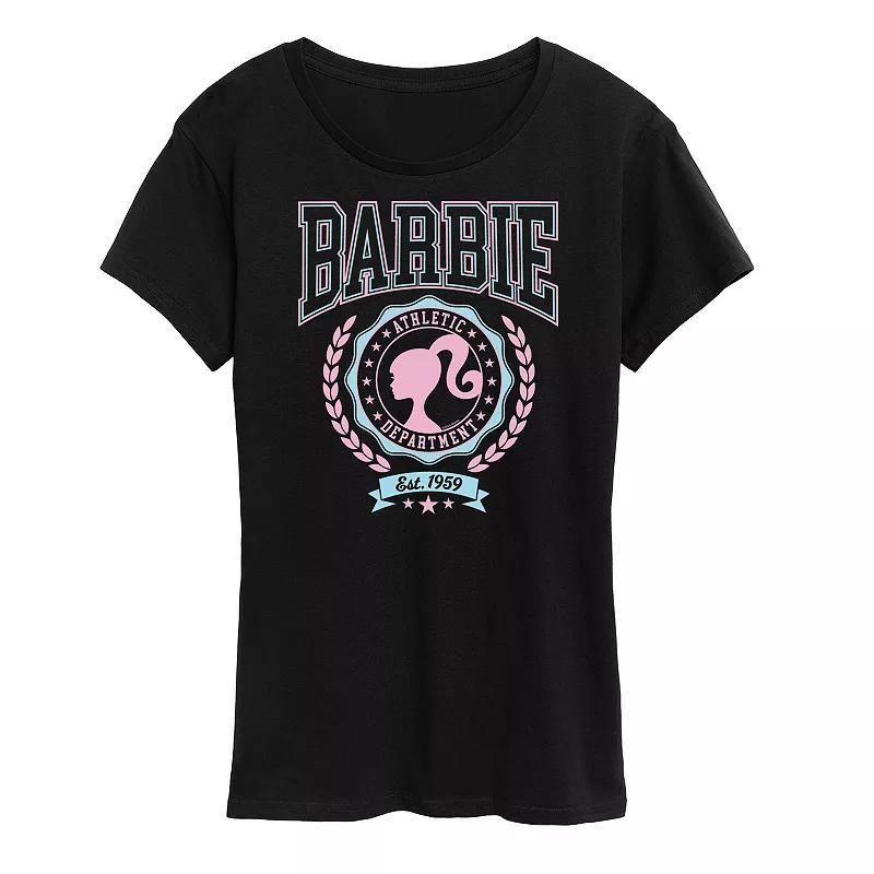 Womens Barbie Varsity Athletic Department Graphic Tee Product Image