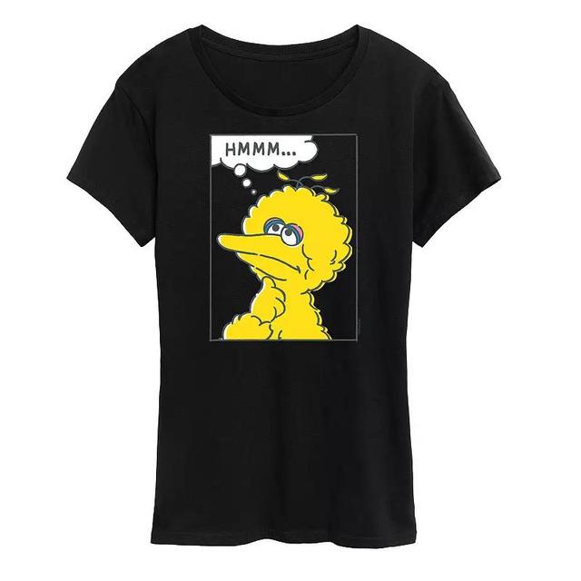 Womens Sesame Street Big Bird Hmmm Graphic Tee Product Image