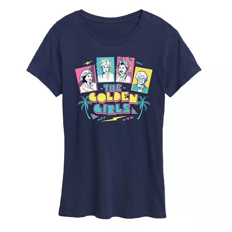 Womens Golden Girls Retro Logo Group Graphic Tee, Girls Blue Product Image