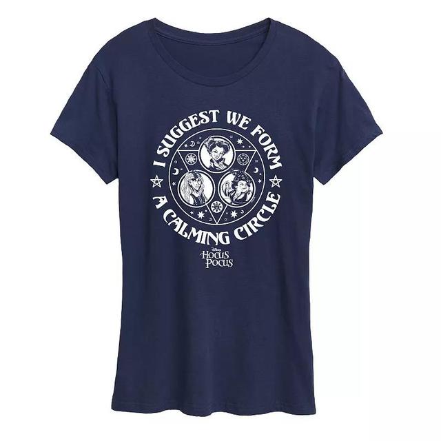 Disneys Hocus Pocus Womens Calming Circle Graphic Tee Blue Product Image