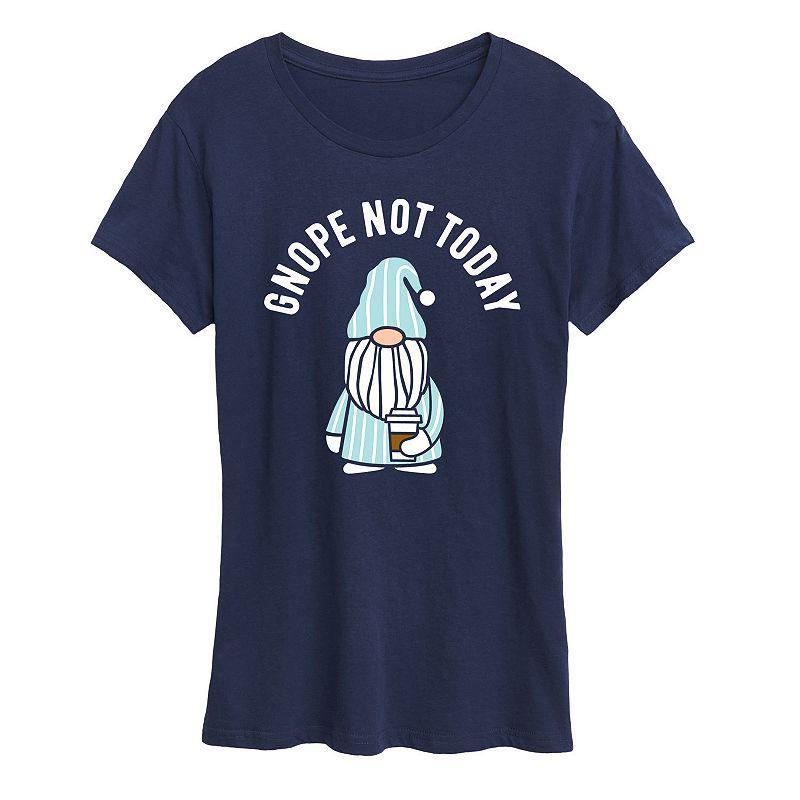 Womens Gnope Not Today Sleepy Gnome Graphic Tee Product Image