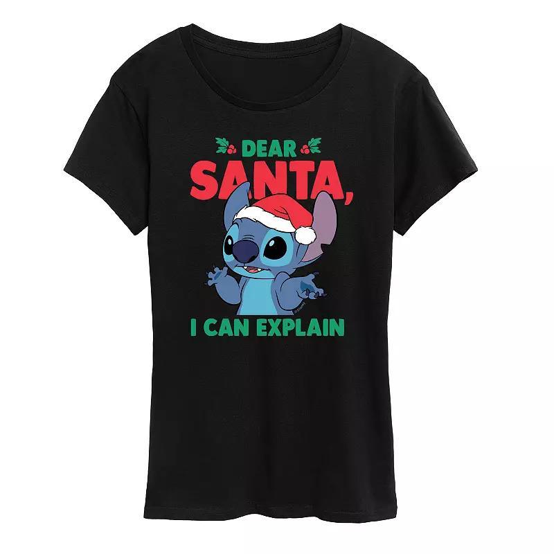 Disneys Lilo and Stitch Womens Dear Santa Graphic Tee Product Image