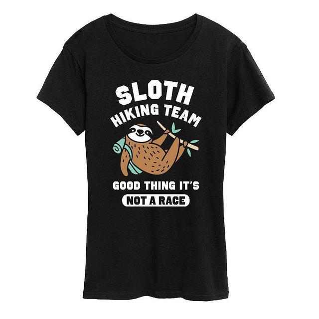 Plus Sloth Hiking Team Graphic Tee, Womens Product Image