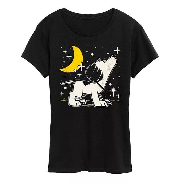 Womens Peanuts Snoopy Stars Graphic Tee Product Image