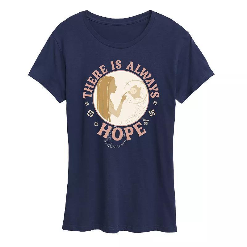 Disneys Wish Asha and Star Womens There Is Always Hope Graphic Tee, Girls Product Image