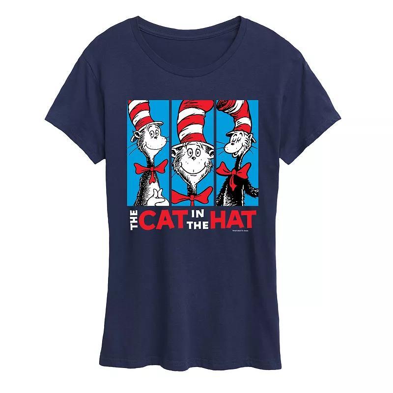 Womens Dr. Seuss Cat In The Hat Graphic Tee Blue Product Image